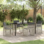 Set da Pranzo per Giardino 5 pcs Grigio chiaro polyrattan 3380639