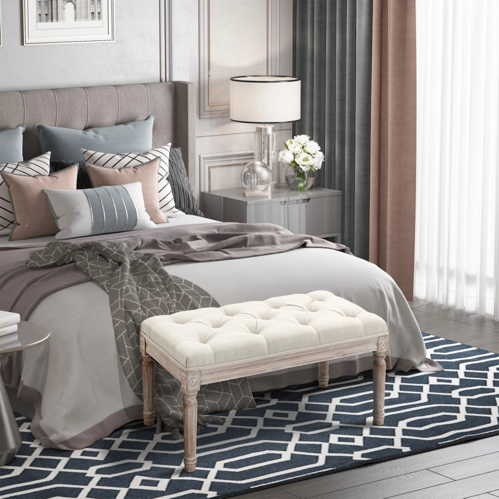Letto imbottito con testiera ¨C zephmum ¨C beige 80 cm