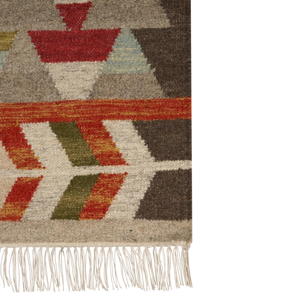 Tappeto kilim di lana multicolore fatto a mano 140 x 150 cm soggiorno camera da letto