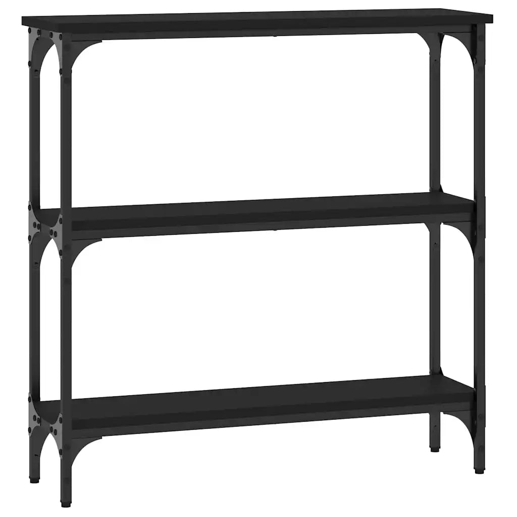 Tavolino Consolle-Tavolino da soggiorno-Tavolo Nero 75x22,5x75 cm in Legno Multistrato