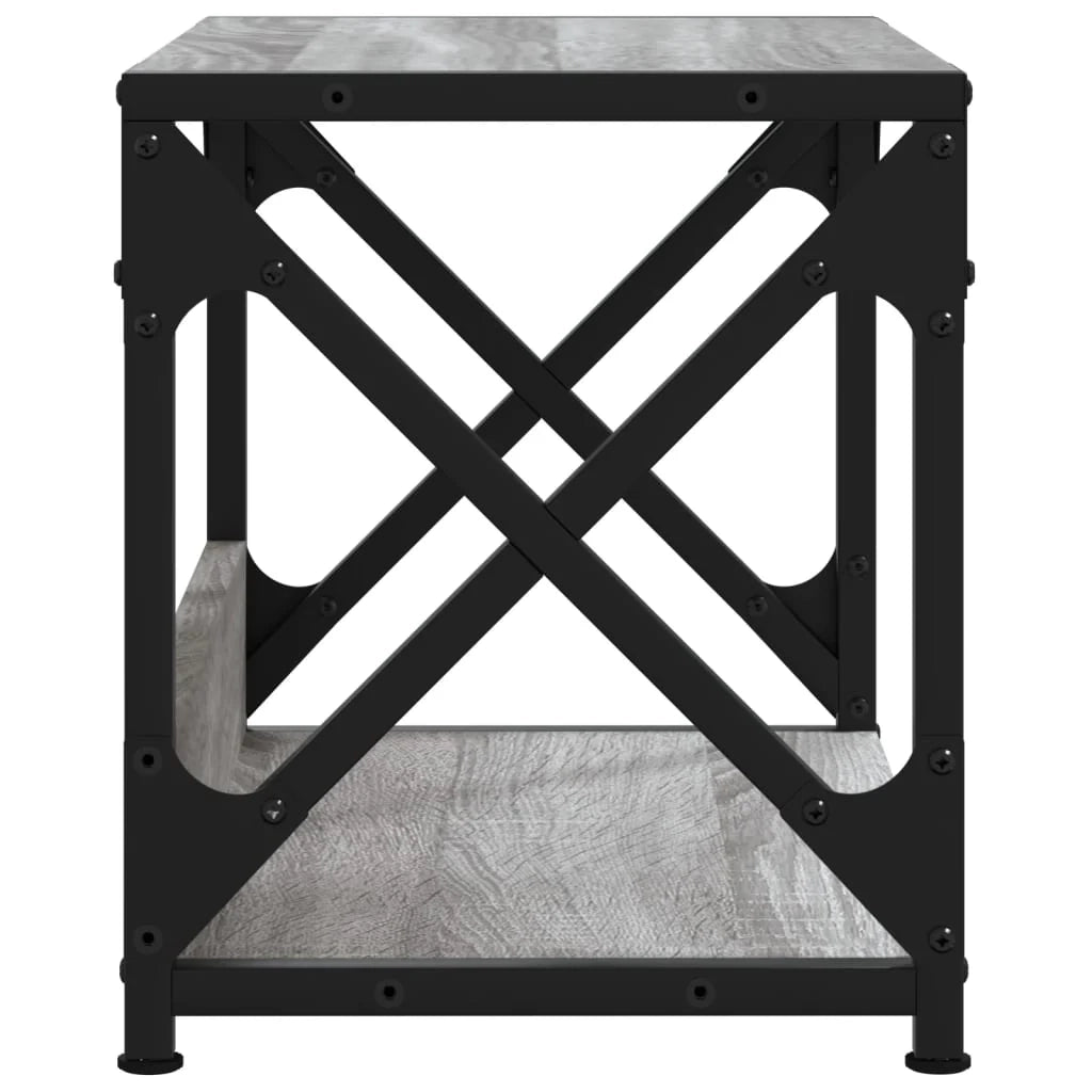 Supporto per stampante a 2 livelli Sonoma scrivania/ufficio 44 ​​x 26 x 31,5 cm grigio 02_0044798