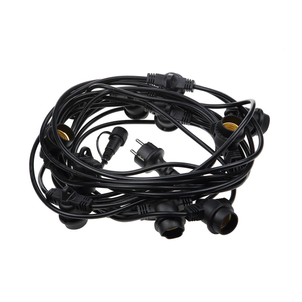 Alca power catena di 10 portalampade per e27 - lampadine non incluse