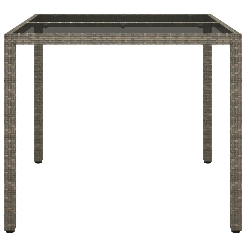 Tavolo da Pranzo da Giardino Grigio 90x90x75 cm Polyrattan