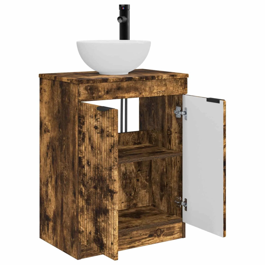 Mobile da bagno con lavabo Rovere Fumo 54 x 35 x 83 cm