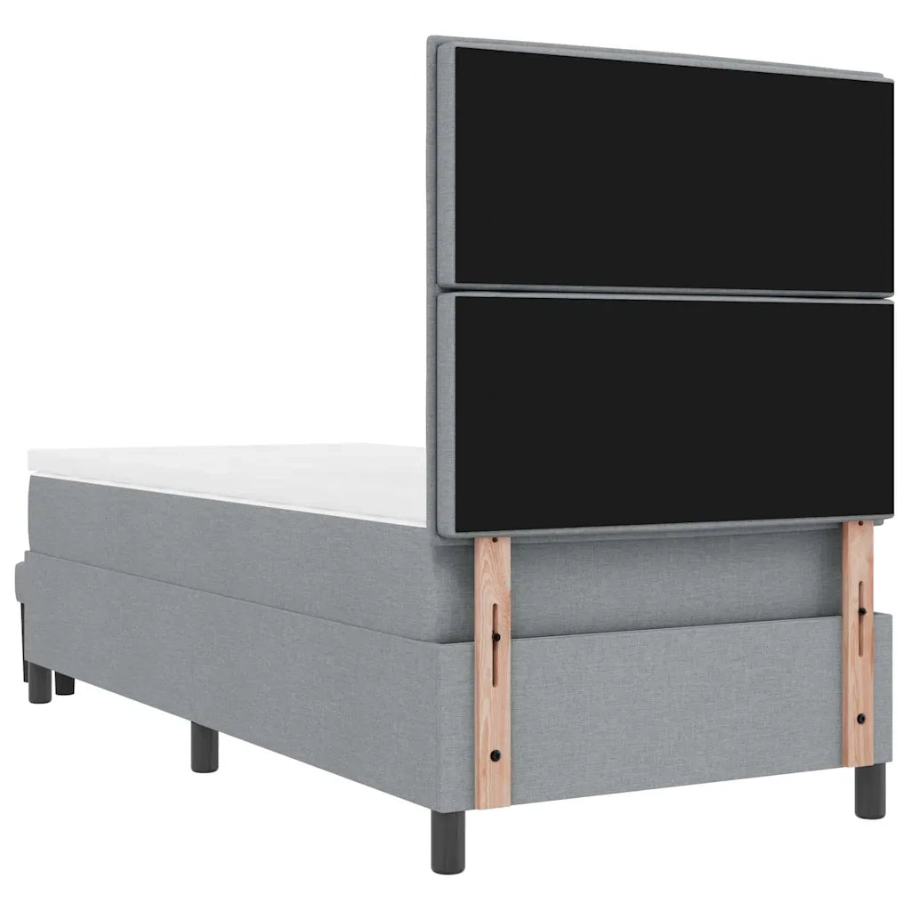 Letto a molle con testiera Grigio chiaro 90 x 200 cm Tessuto 3343960
