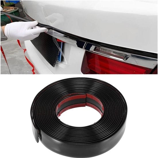 Nastro Decorativo Universale per Auto Striscia Adesiva Flessibile Striscia di Stile per Bumper (Nero)