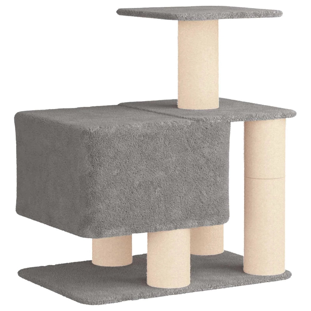 Albero per gatti con pali per graffiare in sisal Grigio Chiaro 42033055