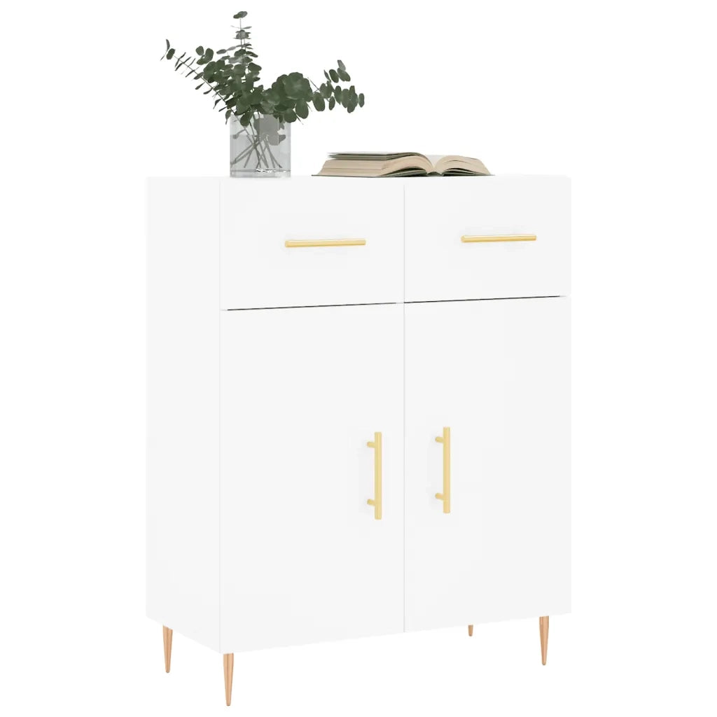 Credenza-Buffet-Armadio da cucina Bianca 69,5x34x90 cm in Legno Multistrato 141363