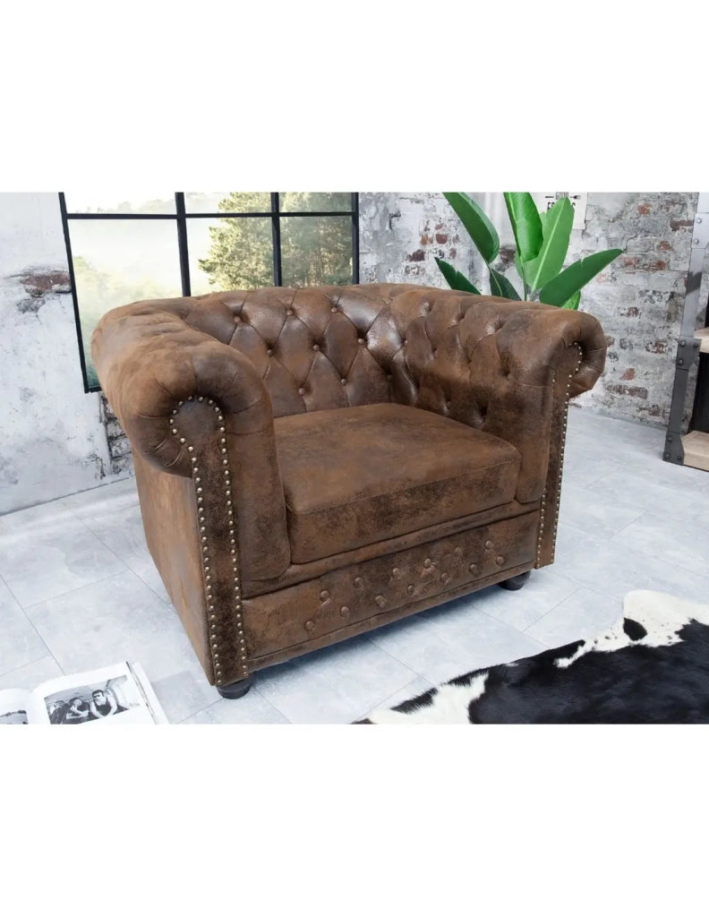 Poltrona EDGAR – Marrone – Stile barocco
