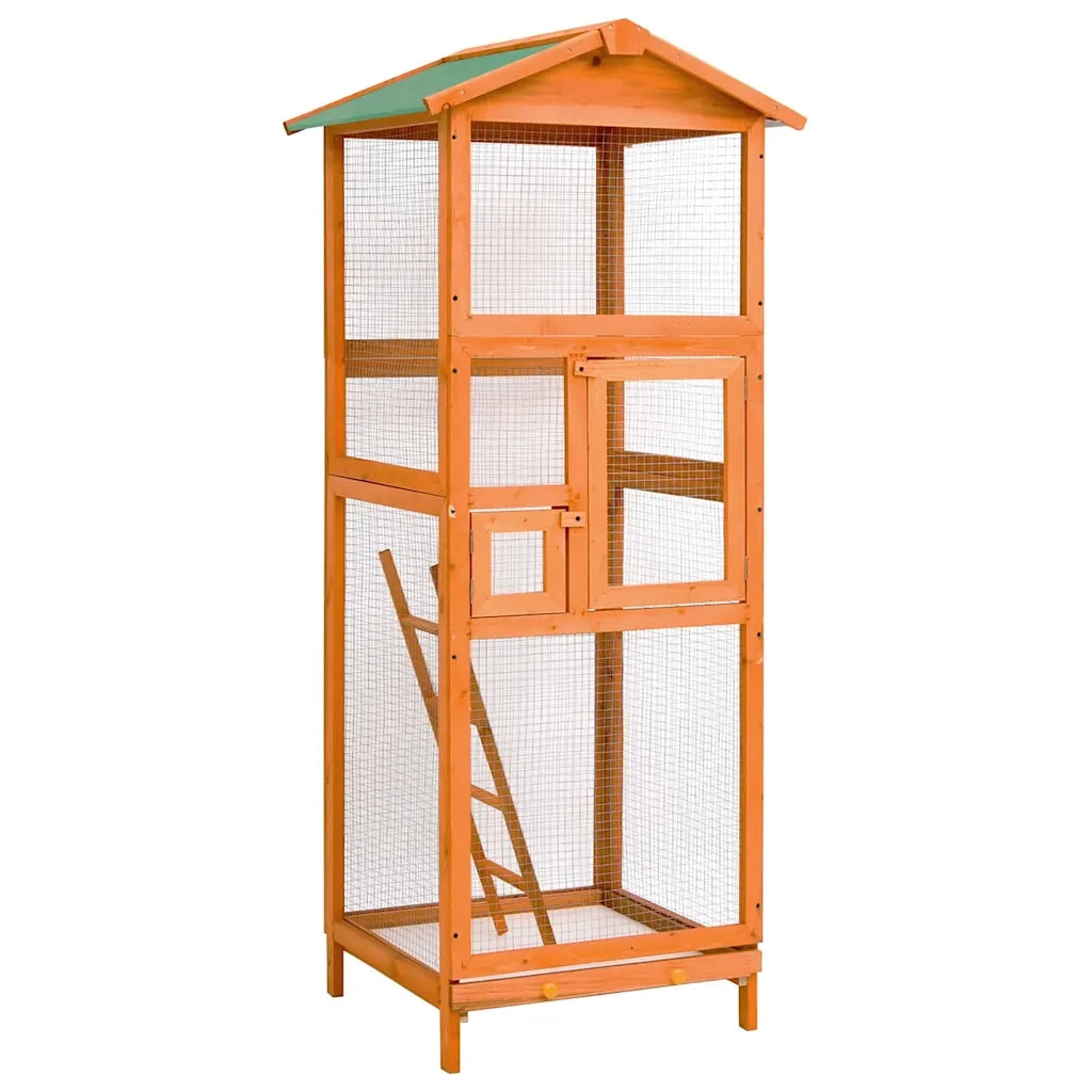 Voliera 68x62x166 cm in Legno Massello di Abete cod mxl 46432
