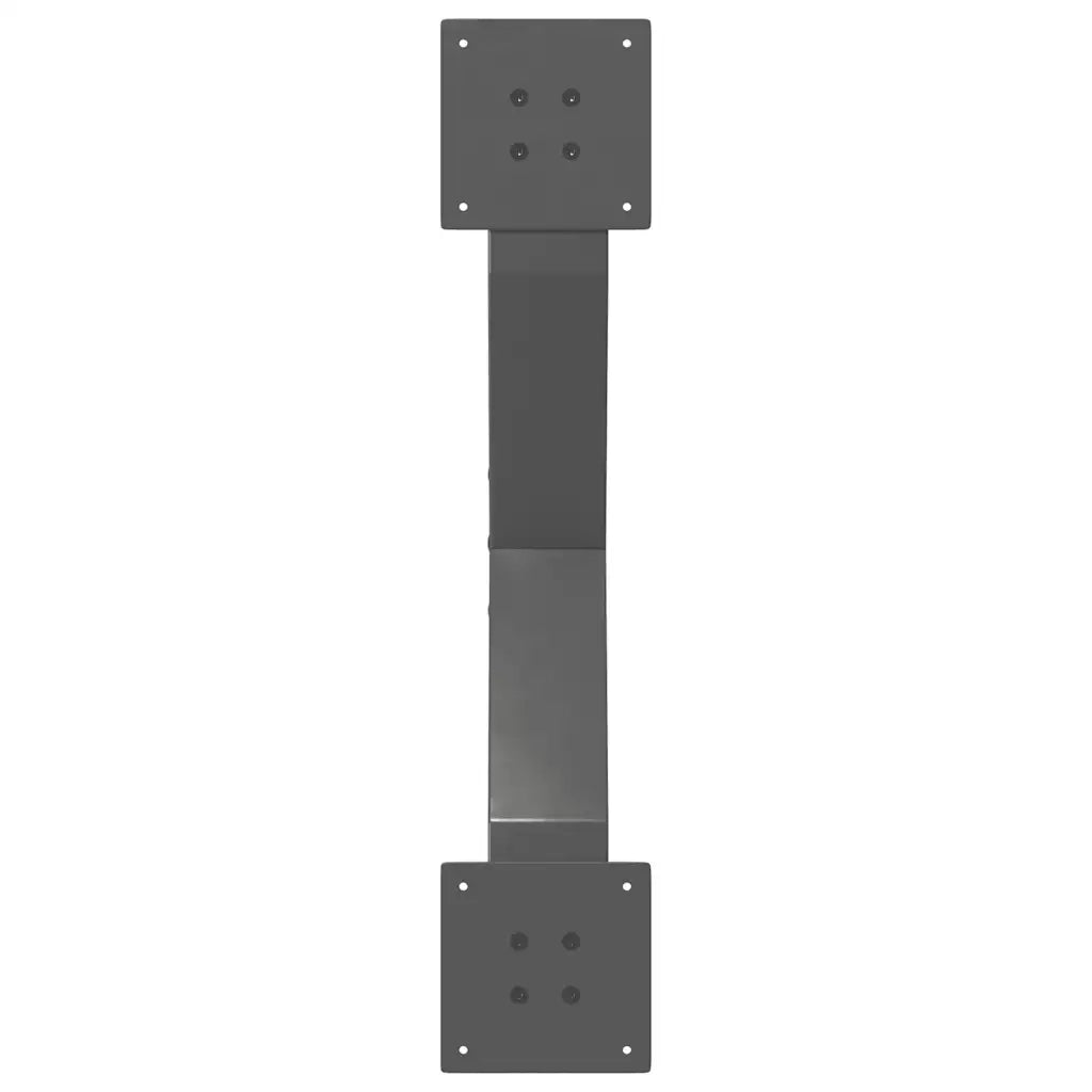 Gambe per Tavolino da Caff¨¨ a Forma di X 2 pz-Set di 2 Gamba per Tavolo Antracite 70x(30-31) cm Acciaio 172148