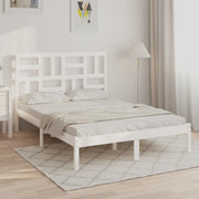 Giroletto-Struttura Letto Bianco in Legno Massello 140x190 cm 783630
