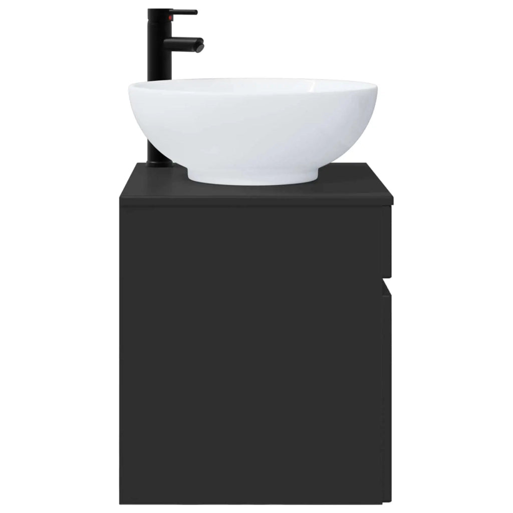 Mobile lavabo da parete Nero 49 x 44,5 x 66,5 cm 890603