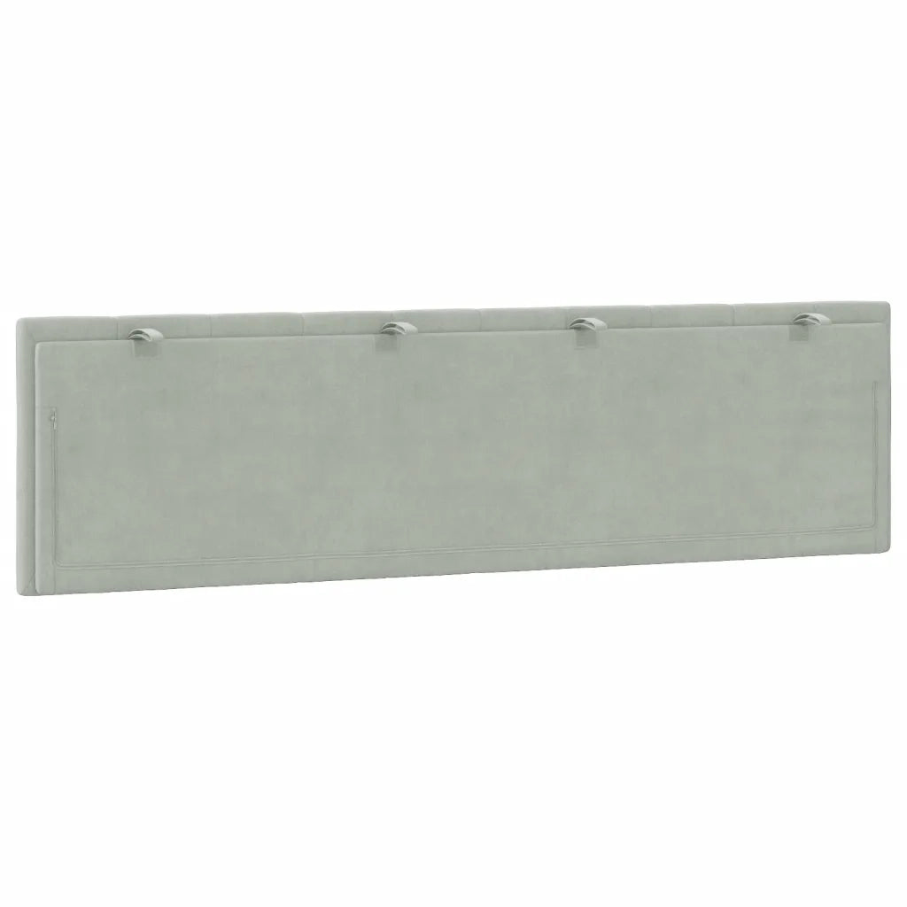 Cuscino Testiera Hanko Grigio Chiaro 183 cm in Velluto 374687