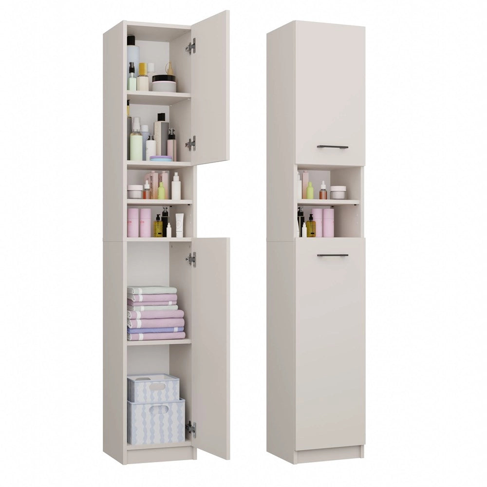Mobile bagno colonna 32 cm marbela 1.0 scaffale colonna 2 ante cashmere beige