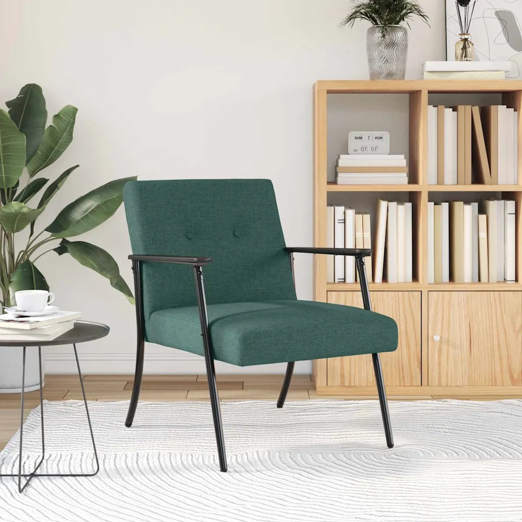 Poltrona | Sedia Relax Verde Scuro Tessuto