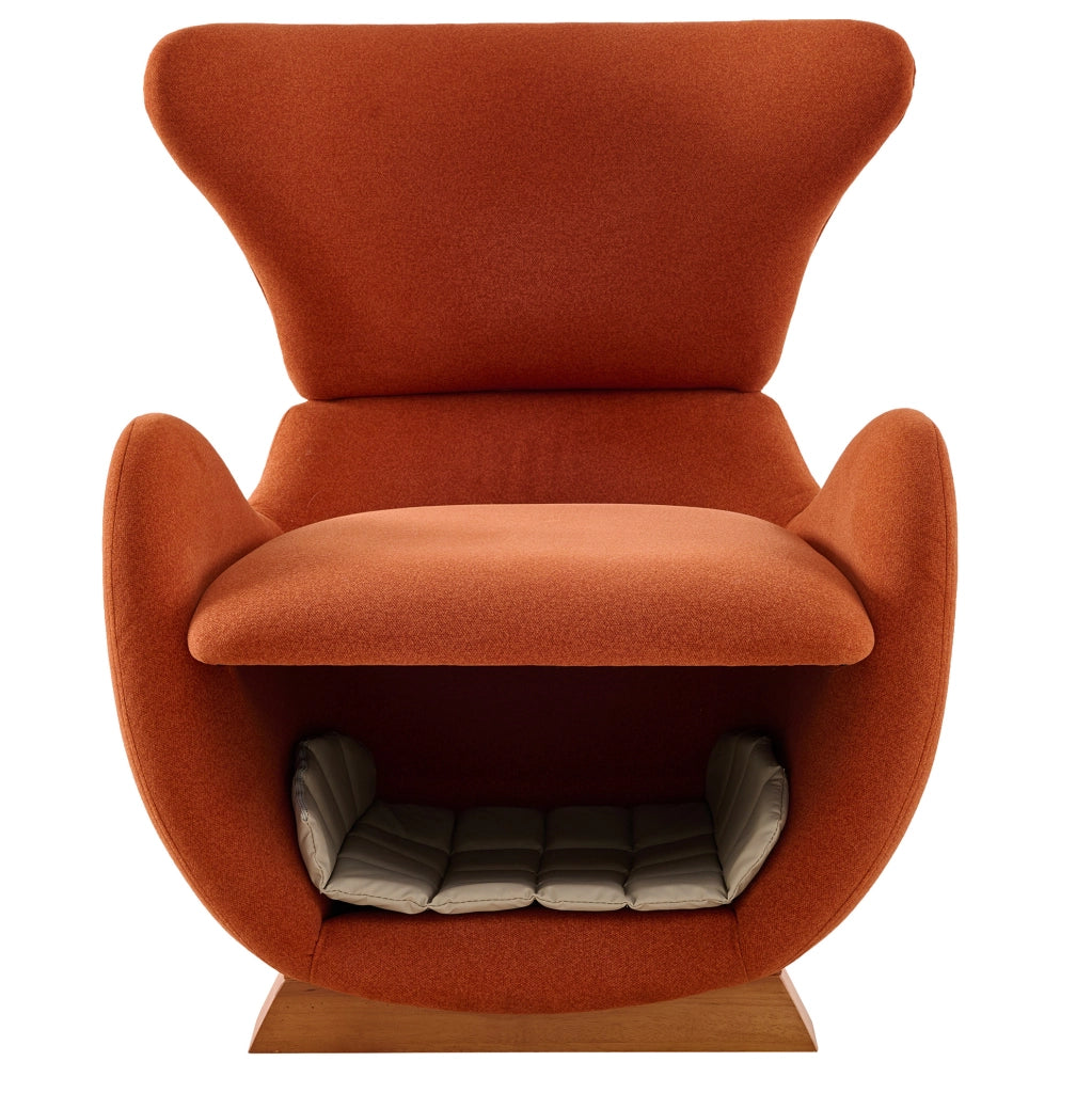 Poltrona lounge design stile squalo balena con cuccia per animali; 66x69x76 cm; rosso mattone