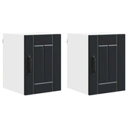 Pensile da cucina | Armadietto a muro LUCCA 2 pz Nero 30 x 31 x 40 cm