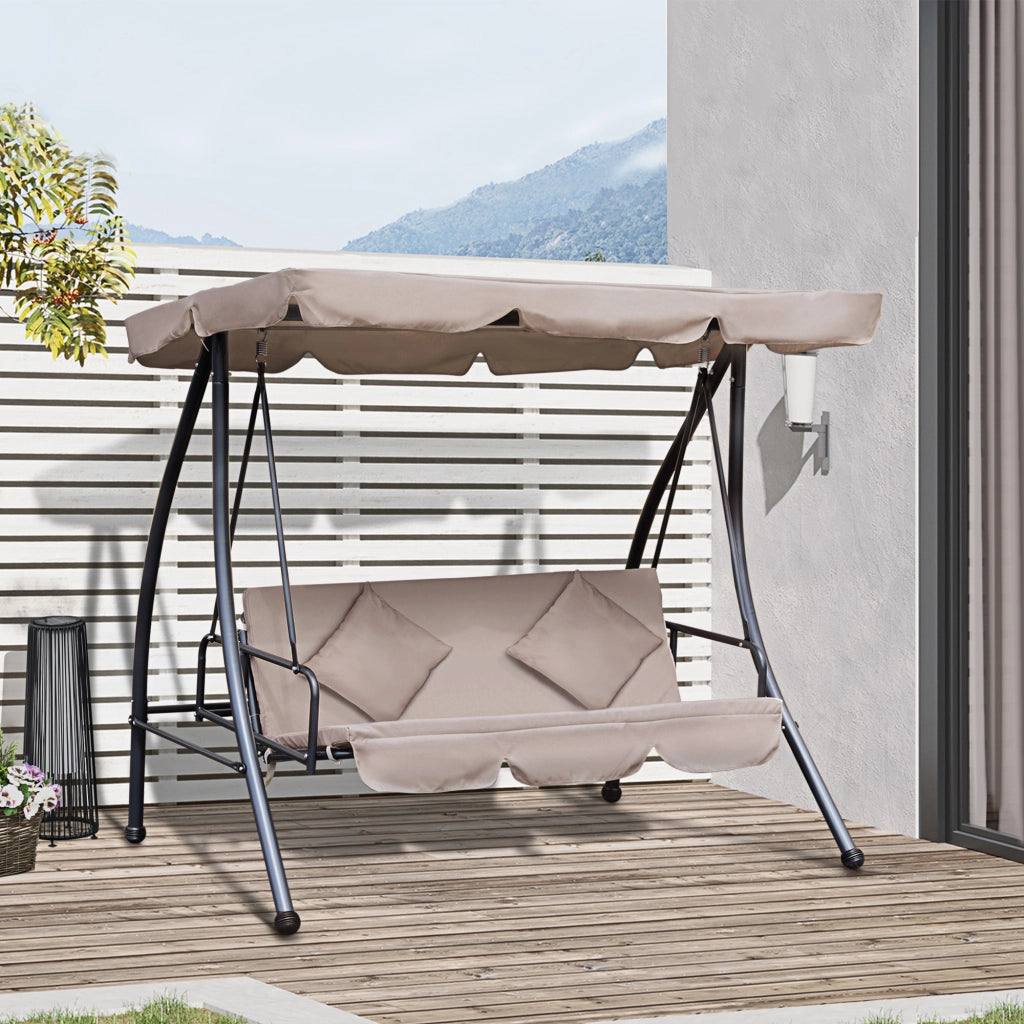 Letto a dondolo Hollywood con funzione letto ¨C zephmum ¨C Marrone 200x125x170 cm