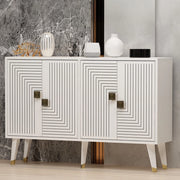 Madia Thiene, Credenza 2 Ripiani, 120x30x80h cm Bianco