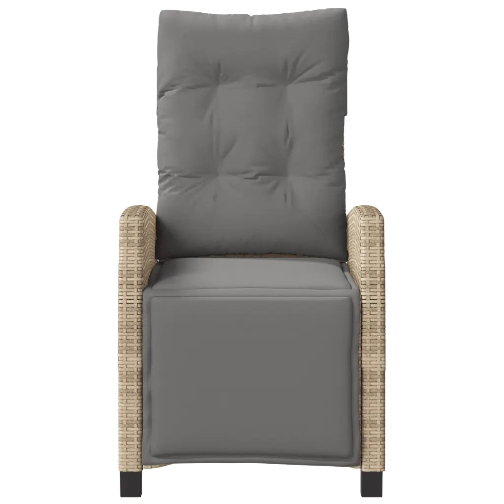 Sedie da Giardino Reclinabili 2 pz | Sedie da Esterno con Poggiapiedi Polyrattan