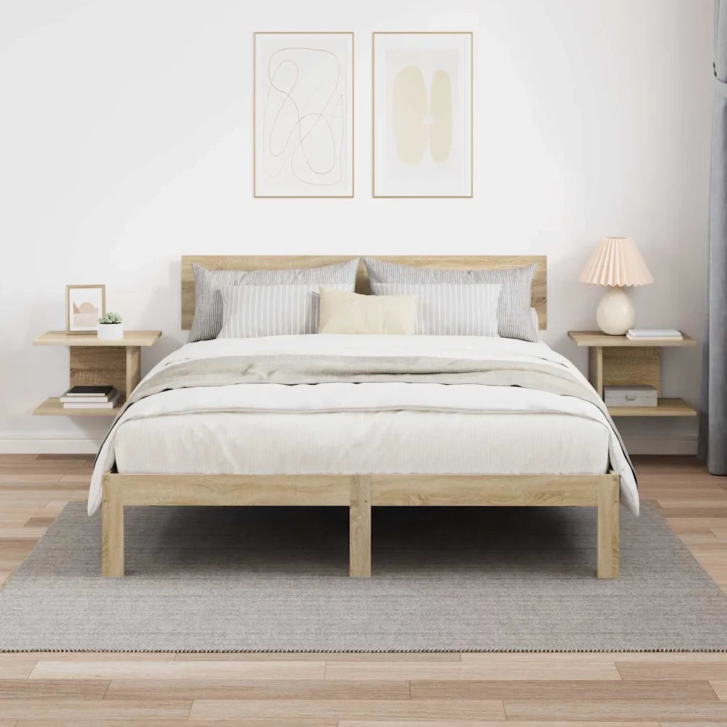 Comodino 2 pcs Rovere Sonoma 40 x 30 x 25 cm Legno multistrato 891173