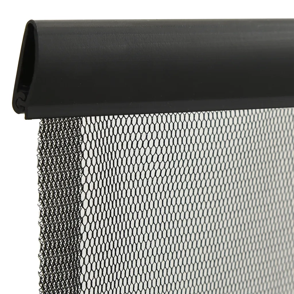 Zanzariera per Porta con 5 Sezioni a Rete Nera 120x240 cm 148711