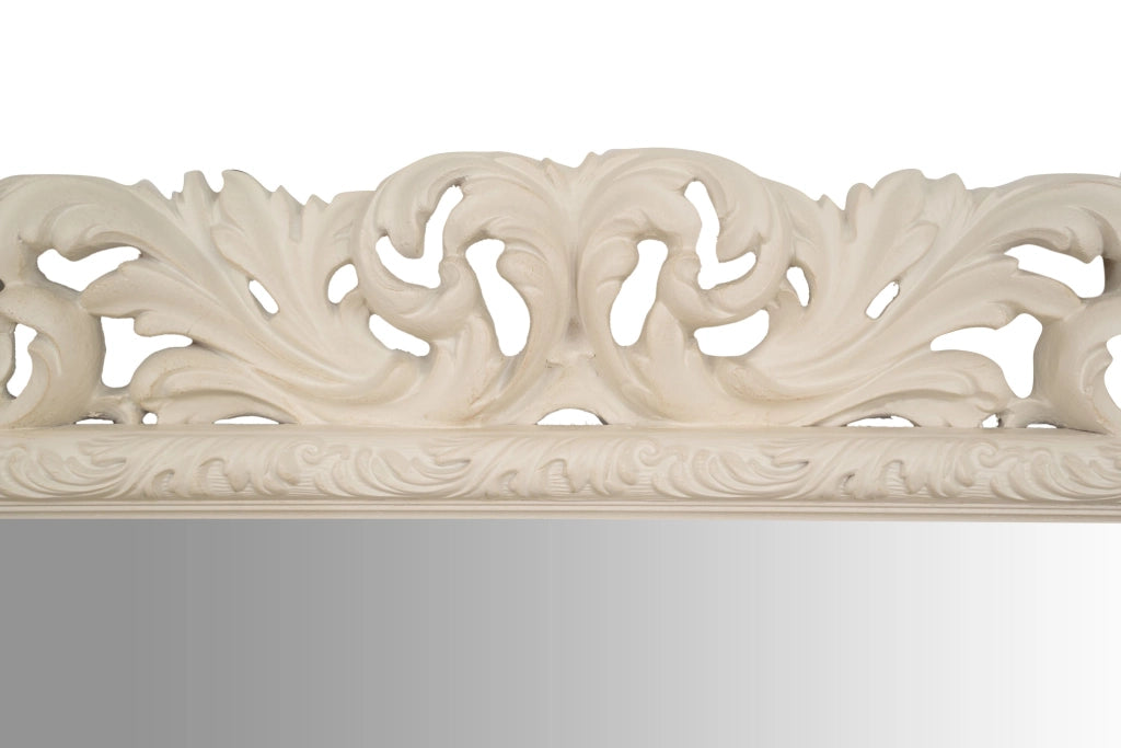Biscottini SPECCHIERA DA PARETE IN LEGNO FINITURA BIANCA ANTICATA MADE IN ITALY realizzata