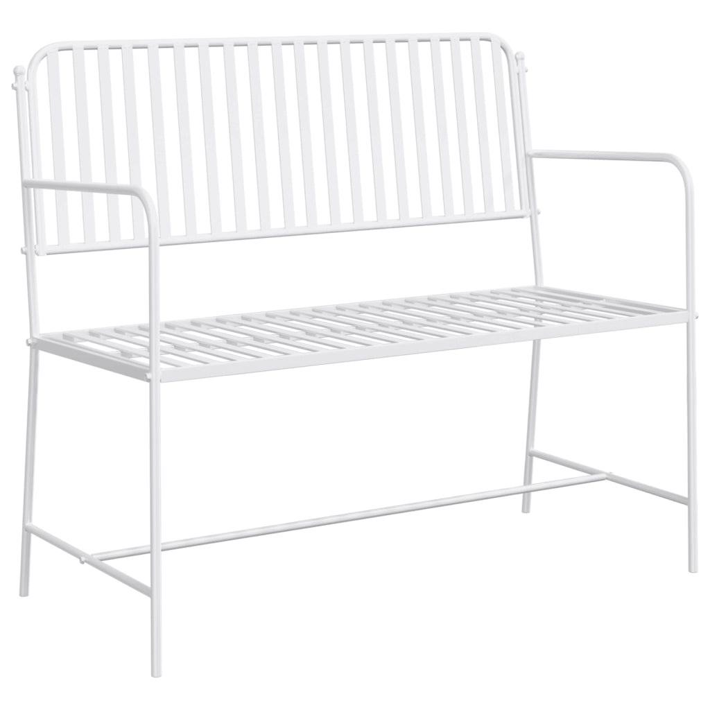 Panchina Bianco Metallo 103.5 x 51.5 x 90 cm Resistente