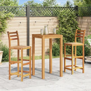 Sgabelli da Bar 2 pz in Legno Massello di Acacia 44130