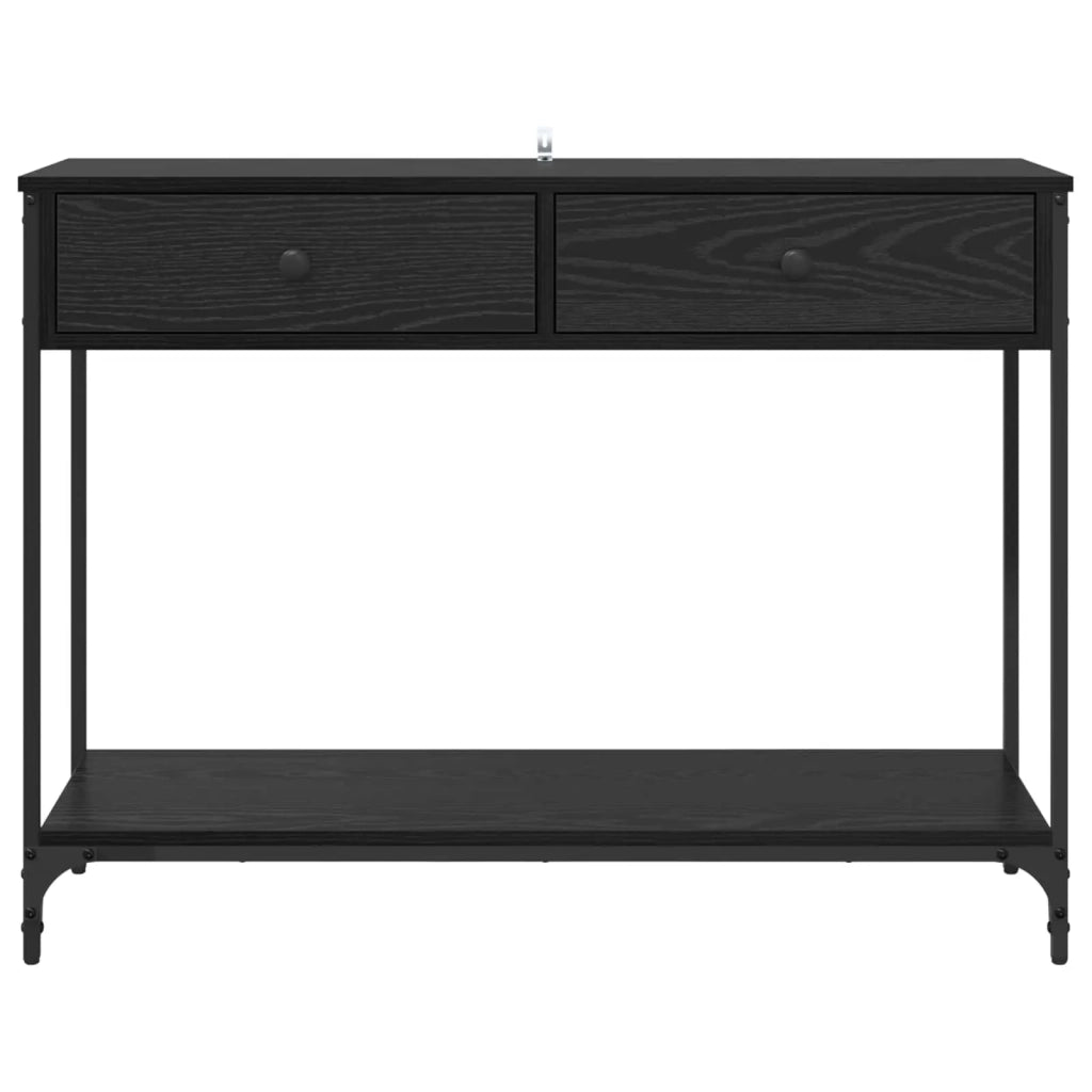 Tavolo consolle con cassetto Rovere Nero 100 x 34,5 x 75 cm 882243
