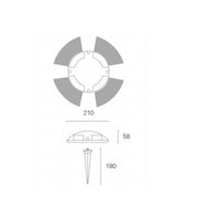Segnapasso Esterno Moderno Upper Alluminio E Termoplastica Grigio Led 4W 4000K