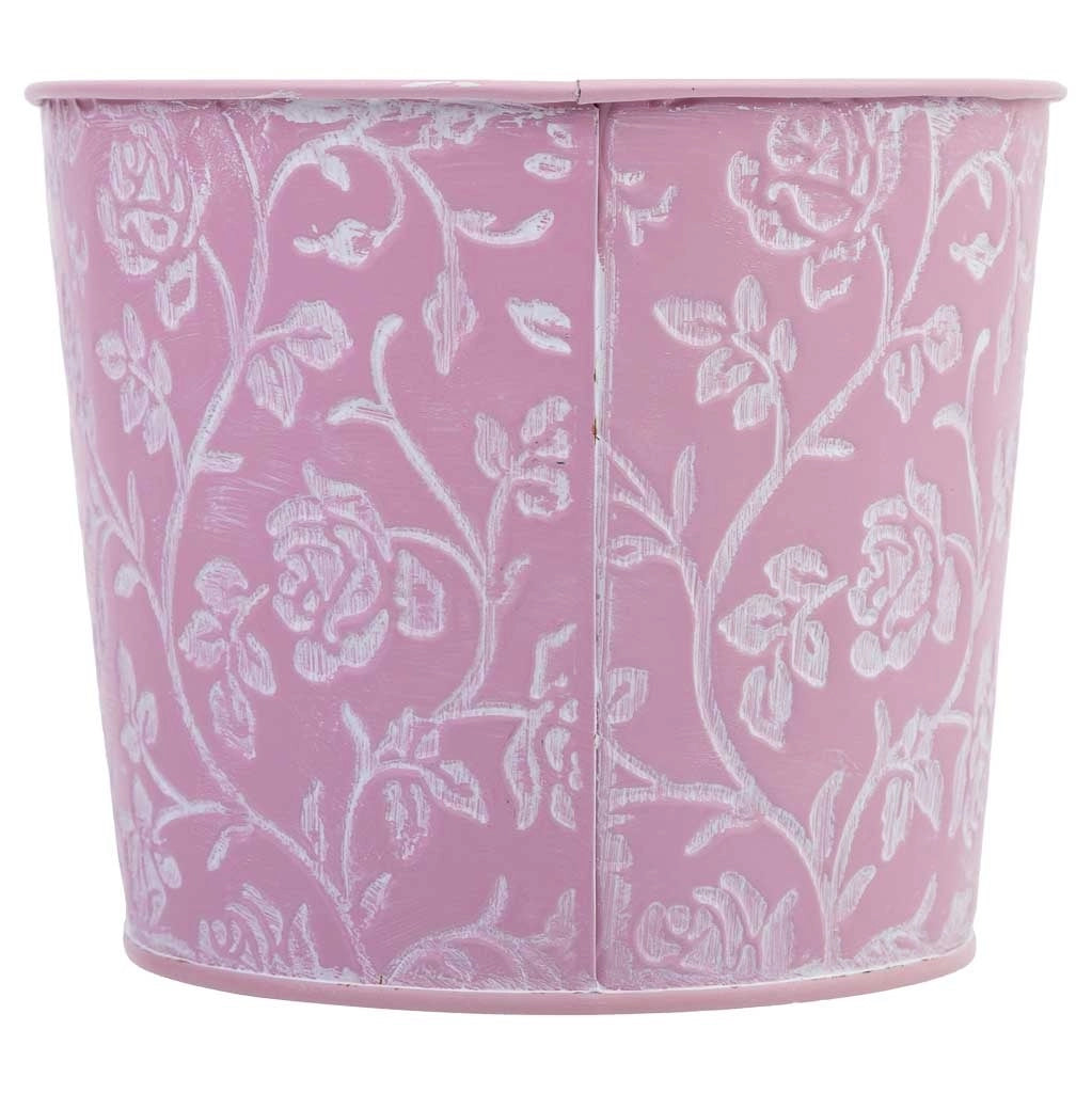 Cestino in metallo rosa 22,5x13,5x11,5 B20x11