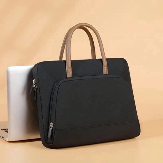 Borsa laptop con pannello tablet, design elegante e semplice, spaziose tasche interne, borsa laptop per uomo e donna, adatta a laptop fino a 13 pollici (nero)