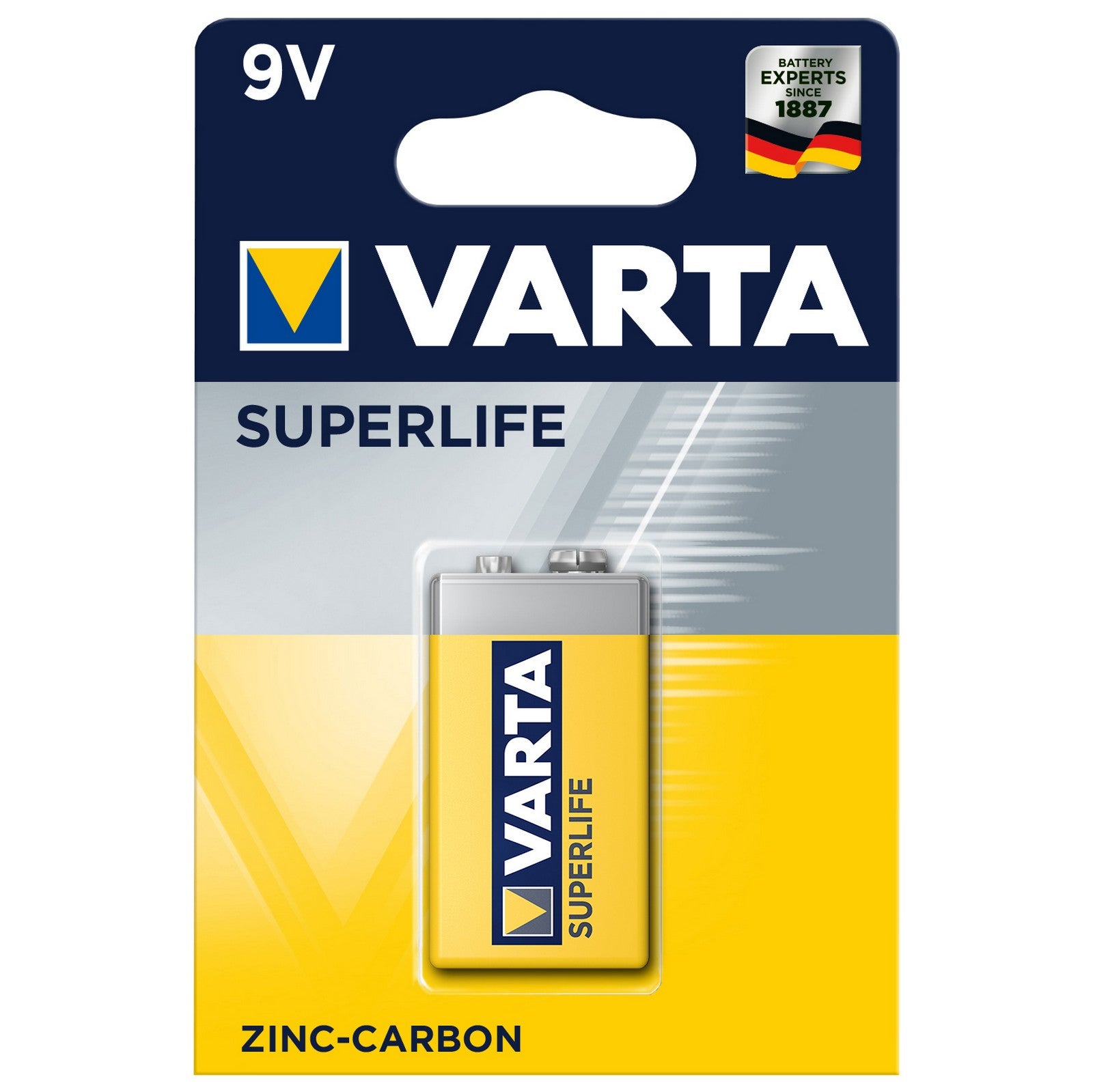 10blister varta superlife zinco 9v blister 1pz cod:ferx.99115