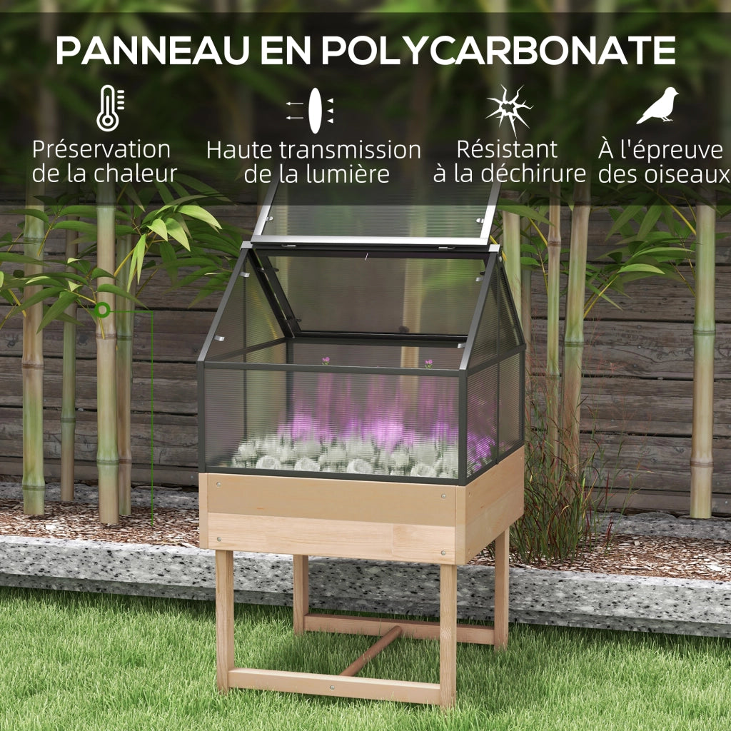 Serra da giardino ¨C zephmum ¨C Polycarbonate, acciaio, legno, 60x57x103 cm