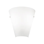 Applique Gloria 25cm in vetro bianco satinato triplo strato E27 IP20 75W, Design classico ed elegante - Rossini Group