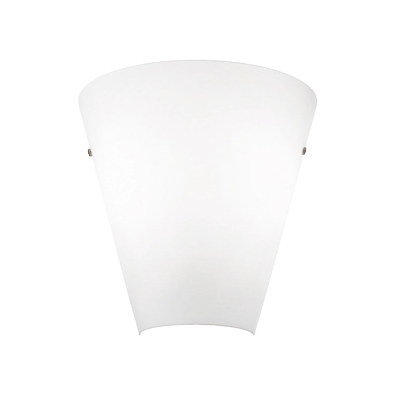 Applique Gloria 25cm in vetro bianco satinato triplo strato E27 IP20 75W, Design classico ed elegante - Rossini Group