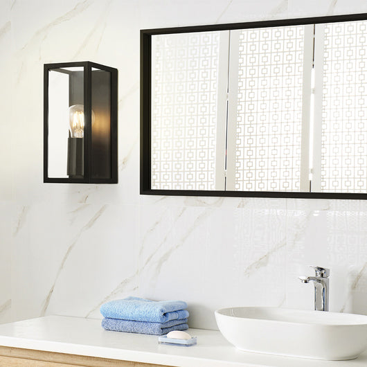 Applique Industrial Amezola 1 Luce Metallo Nero