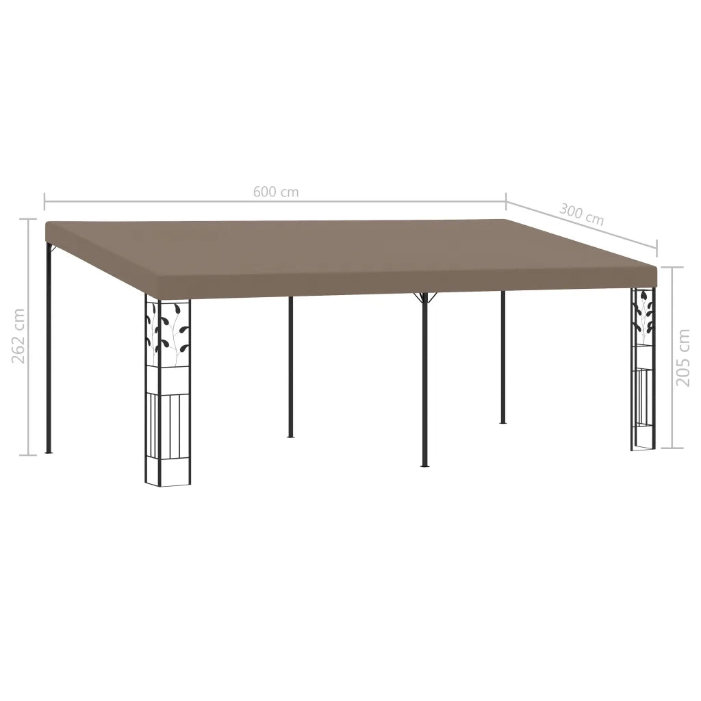Gazebo a Parete 6x3x2,5 m Talpa 312267