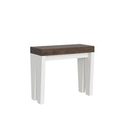 Consolle allungabile 90x40/196 cm Spimbo Mix Small piano Bianco Frassino - Noce/Bianco Frassino