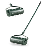 Arieggiatore a rulli per prato 44 x 128 cm per un'aerazione efficiente e una facile manutenzione in metallo zincato verde 20_0010458