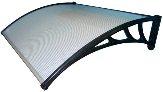 Pensilina Tettoia in Policarbonato Alveolare Masi Trasparente 100x60 cm