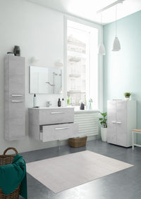 kit mobile bagno aruba 2 cassetti cm.80x45x57h cemento cod:ferx.99134