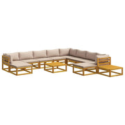 Set di divani 12 pz Naturale Legno di Acacia Massello 3417233