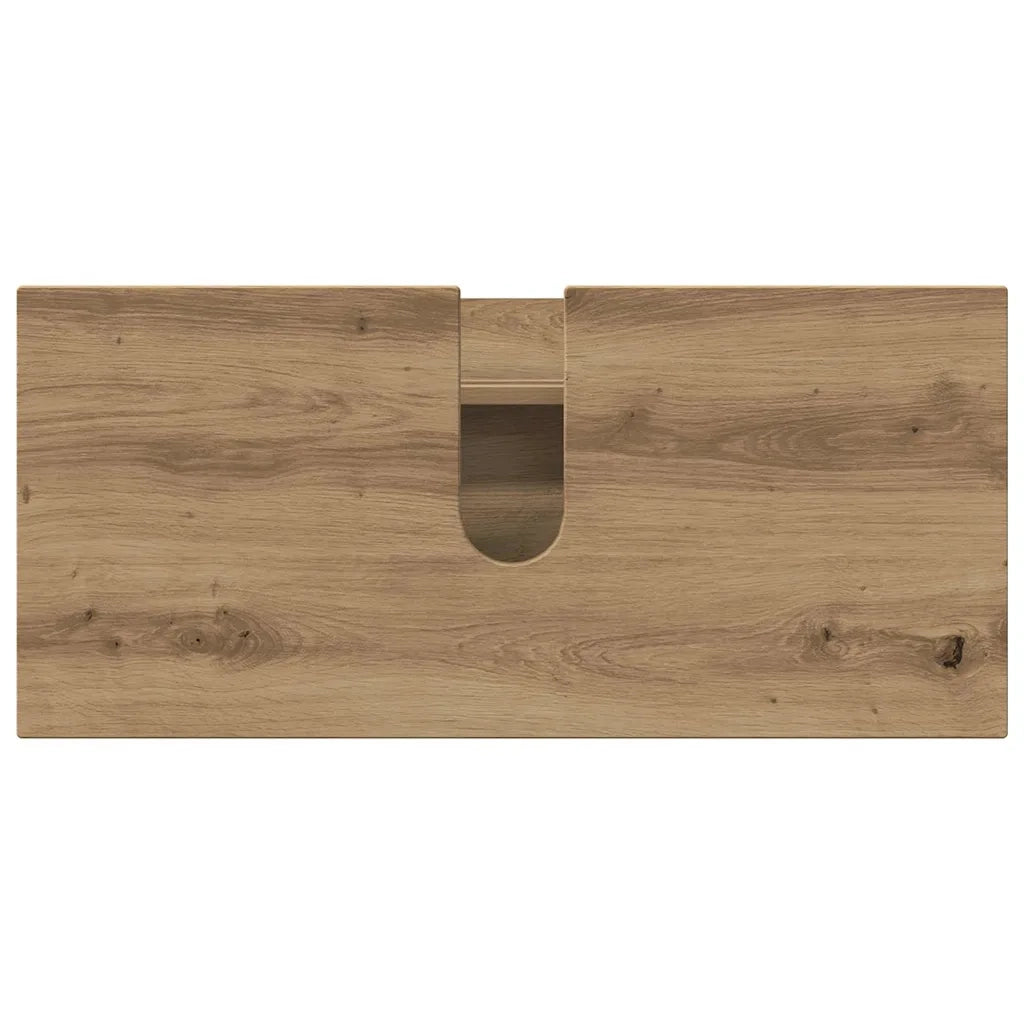 vidaXL Set di mobili per il bagno con porta 4 pcs rovere artigianale