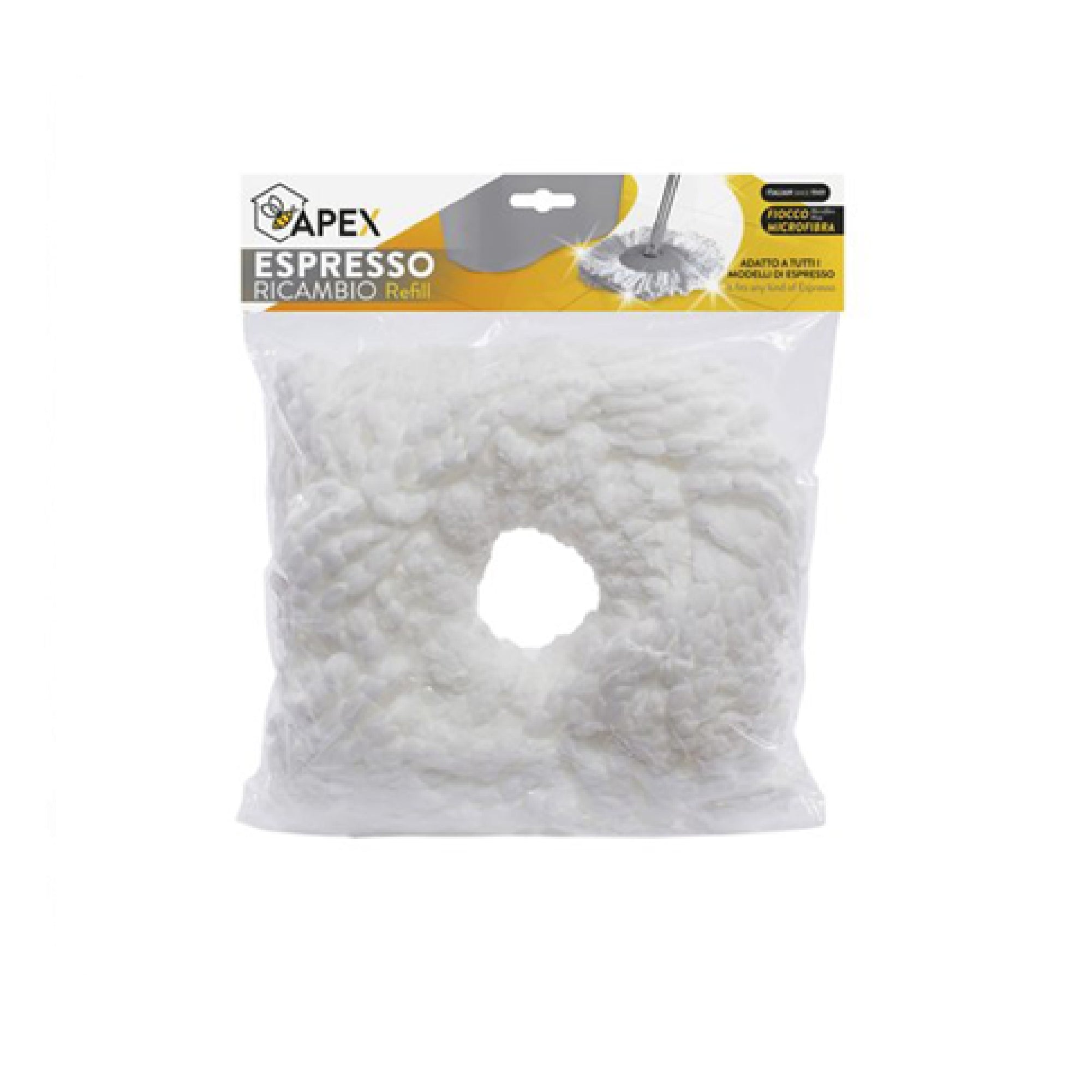 MOP lava pavimento centrifuga APEX ricambio panno microfibra 28x28 cm per tutti i modelli di Espresso Sistema Lavapavime