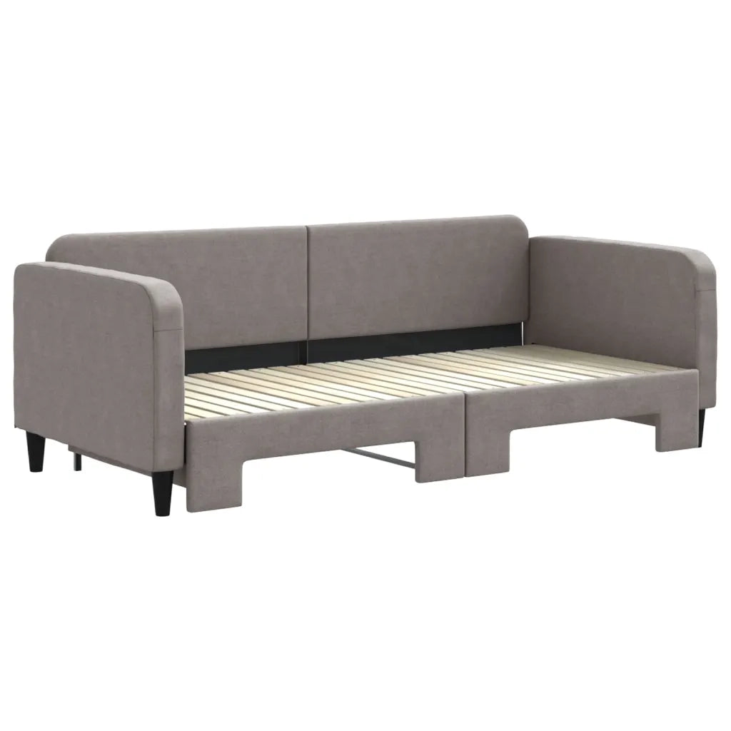 Divano Letto con Letto Estraibile-Sofa Letto-Daybed Tortora 90x200 cm in Tessuto 509500