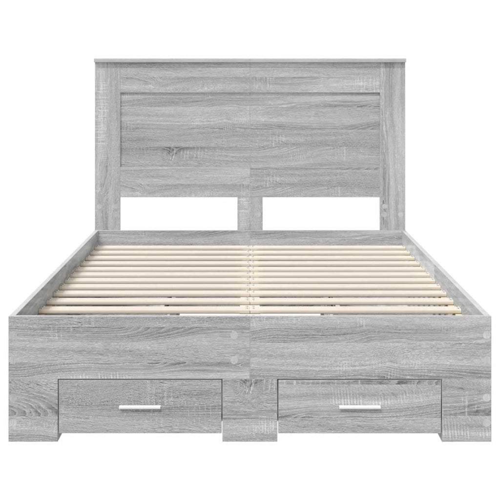 Struttura del letto con cassetto con testiera Legno multistrato 3410331