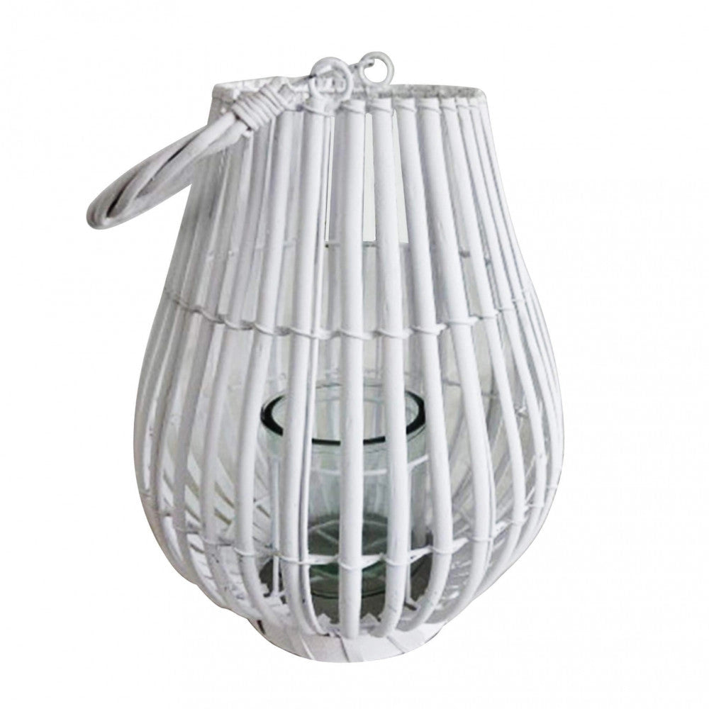 Lanterna Celeste in Vimini Bianco